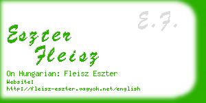 eszter fleisz business card